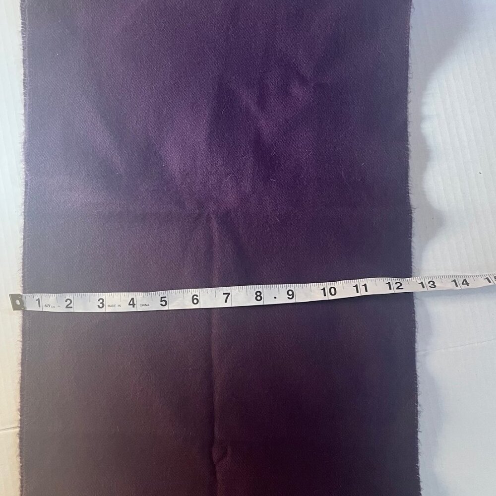 Hand Tailored Made in Germany 100% Cashmere Plum Purple Scarf Unisex - Picture 2 of 6